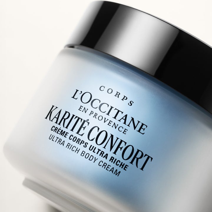 L'Occitane en Provence Shea Butter Ultra Rich Body Cream 200 ml nærende bodycreme i frostet krukke med sort låg