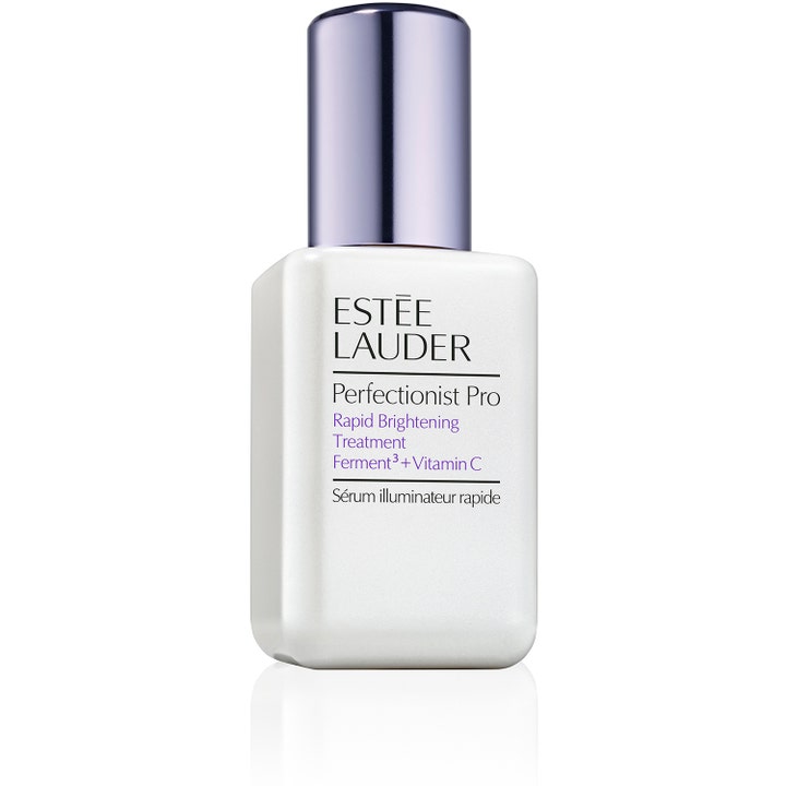 Estée Lauder Perfectionist Pro Rapid Brightening Treatment serum med C-vitamin i hvid flakon med metallåg