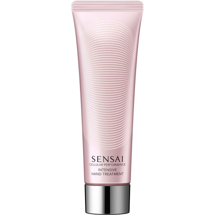 Sensai Cellular Performance Intensive Hand Treatment 100ml plejende håndcreme i lyserød tube med cirkelmønster