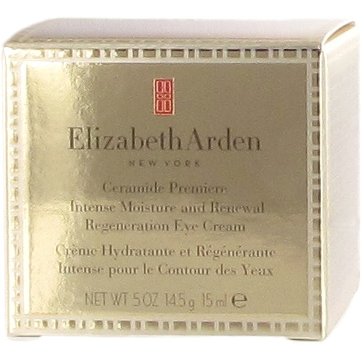 Elizabeth Arden Ceramide Premiere Regeneration Eye Cream 15 ml regenererende øjencreme i en elegant guldæske.