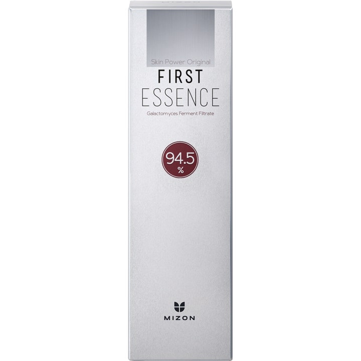 Mizon Skin Power Original First Essence 210 ml fugtgivende essence i elegant sølvfarvet emballage med 94.5 %.