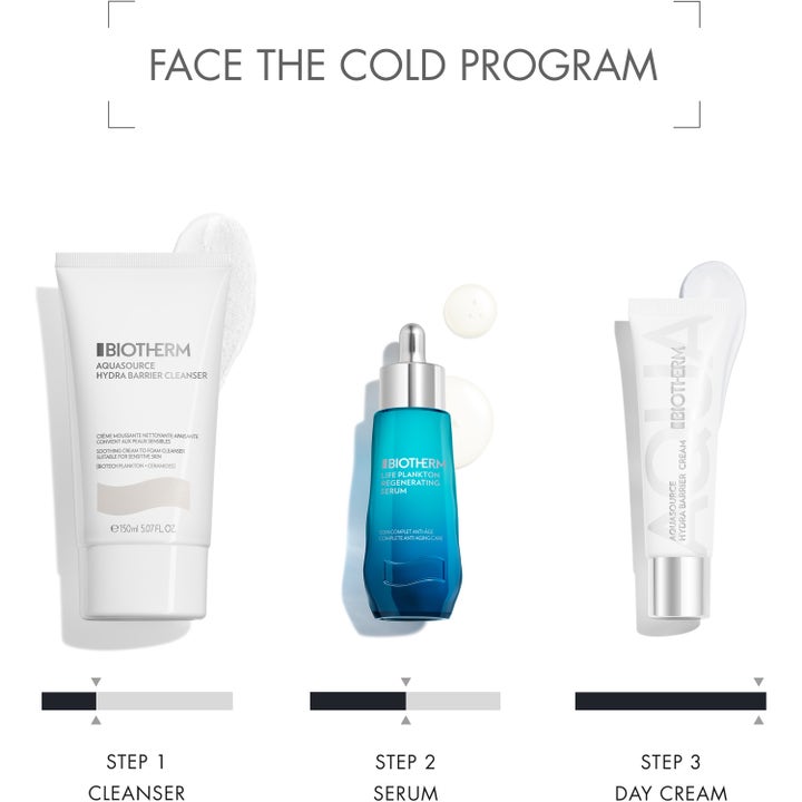 Biotherm Aquasource Hydra Barrier Cream 30 ml fugtgivende dagcreme som trin tre i Face the cold program.