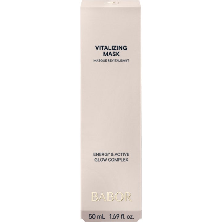 Babor Vitalizing Mask 50 ml opfriskende ansigtsmaske i hvid papæske med guldlabel til træt og livløs hud.
