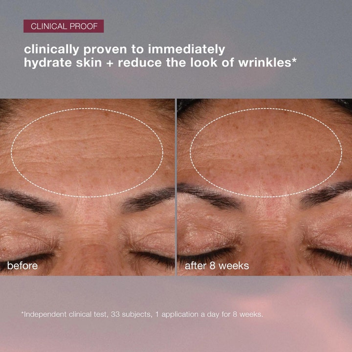 Dermalogica Dynamic Skin Recovery 50 ml SPF50 dagcreme før og efter billede viser synlig reduktion af rynker.