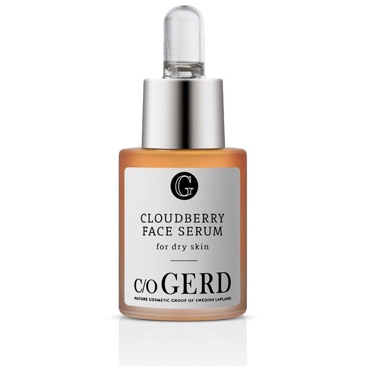c/o GERD Cloudberry Face Serum fugtgivende ansigtsserum til tør hud i lille glasflaske med sølvpipette
