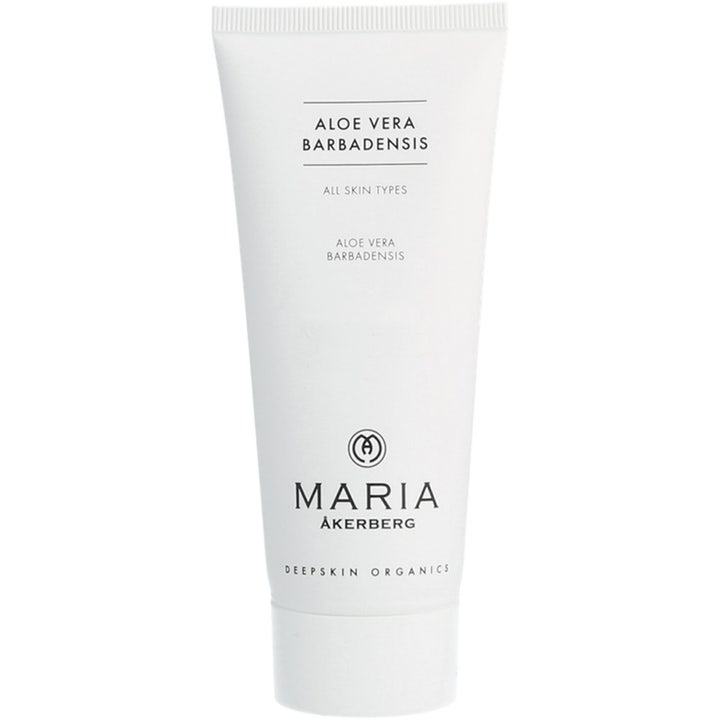Maria Åkerberg Aloe Vera Barbadensis fugtgivende gel i en stilren hvid tube med minimalistisk sort tekst