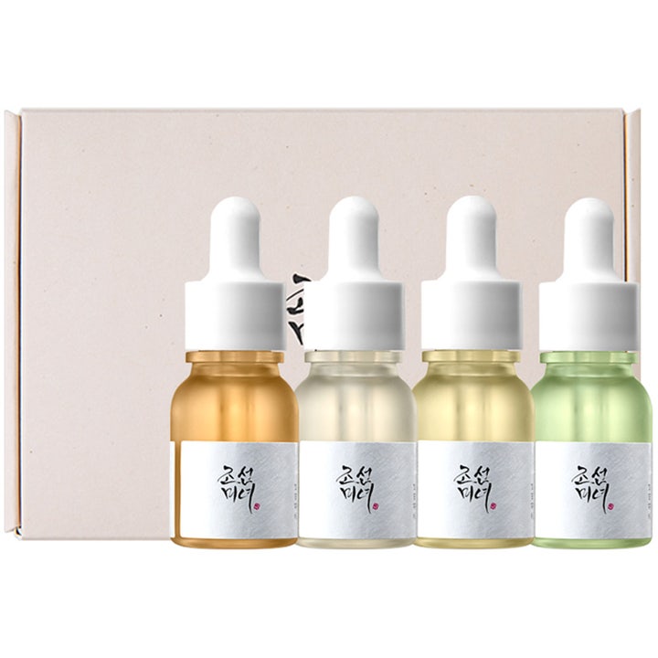 Beauty of Joseon Hanbang Serum Discovery Kit 40 ml ansigtsserum giver glow med fire små glasflasker og hvide pipetter