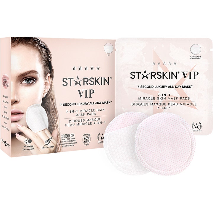 Starskin 7 Second Luxury All Day Mask 5-pak ansigtsmaske med teksturerede pads der giver glød og fugt