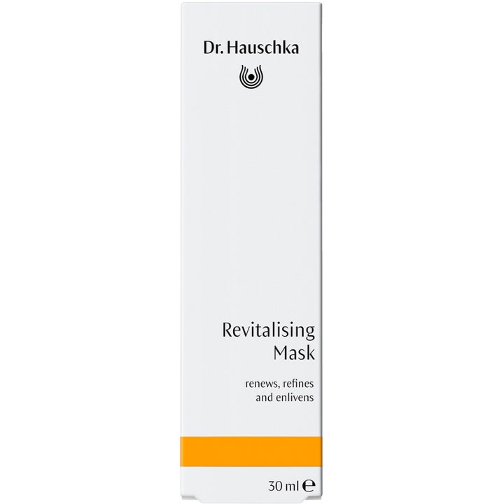 Dr. Hauschka Revitalising Mask 30 ml forfinende ansigtsmaske i hvid og orange papiremballage
