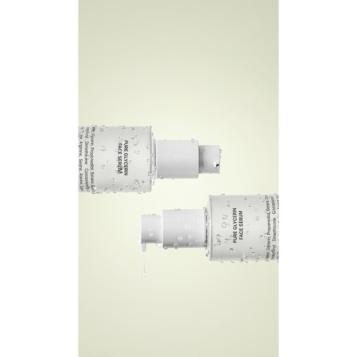 Niche Beauty Lab Transparent Lab Pure Glycerin Face Serum 50 ml i hvide flasker med vanddråber