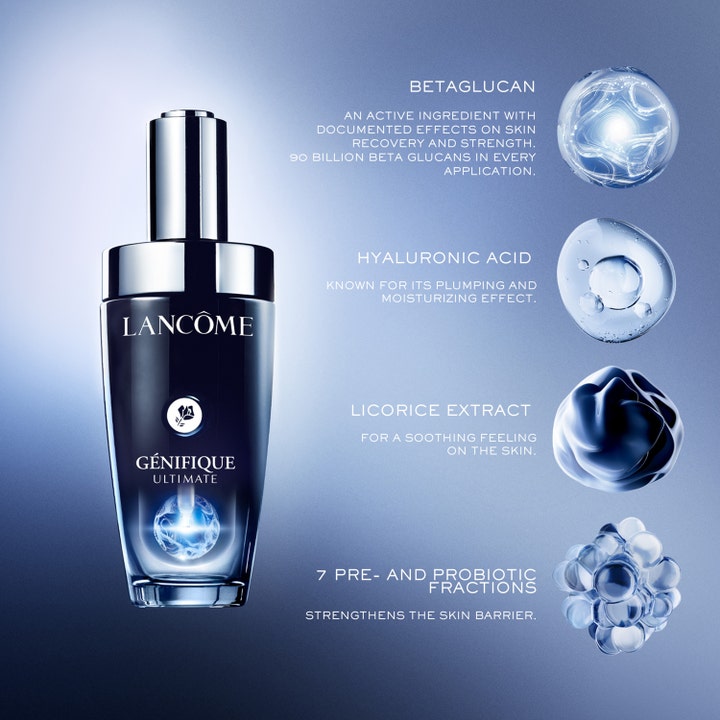 Lancôme Génifique Ultimate Serum 30 ml styrkende ansigtsserum med betaglucan, hyaluronsyre og lakridsekstrakt grafik