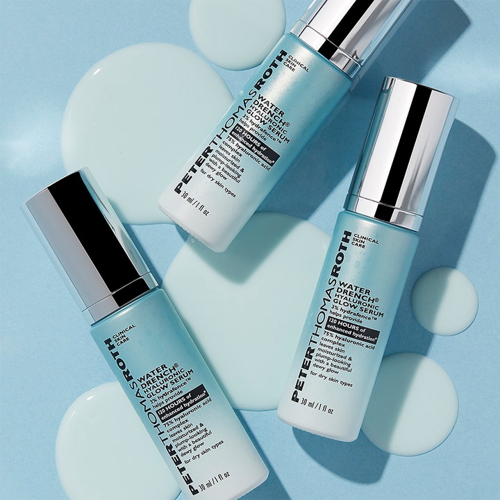 Peter Thomas Roth Water Drench Hyaluronic Glow Serum 30 ml fugtgivende ansigtsserum i flasker med sølvlåg