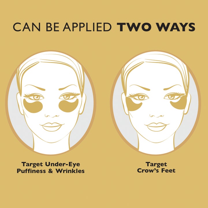 Peter Thomas Roth 24k Gold Eye Patches 60 stk øjenmaske viser påføring mod rynker og hævelser under øjnene