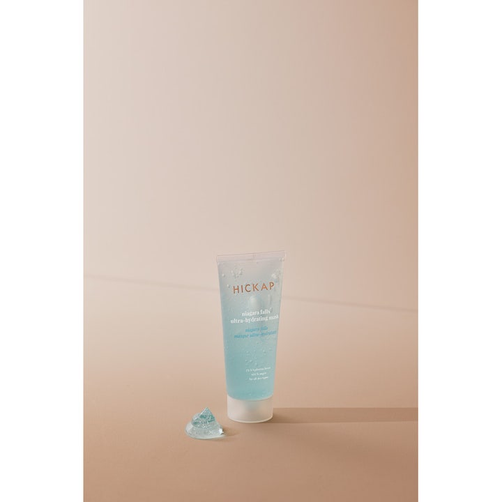 Hickap Niagara Falls Ultra-Hydrating Mask 100 ml fugtgivende ansigtsmaske i tube med blå geltekstur