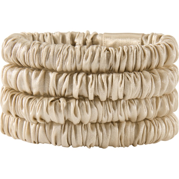 Mulberry Silk Skinny Scrunchies Beige
