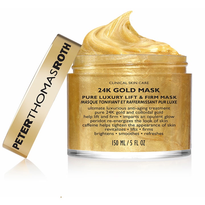 Peter Thomas Roth 24K Gold Mask 50 ml opstrammende ansigtsmaske med glitrende guldtekstur i krukke med guldlåg