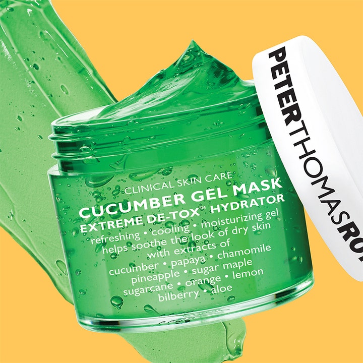 Peter Thomas Roth Cucumber Gel Mask 50 ml beroligende ansigtsmaske med en kølende grøn geltekstur i krukke.