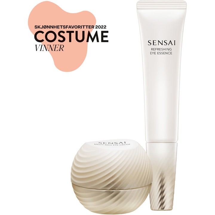 Sensai Total Eye Treatment 35 ml øjenpleje med hvid tube og krukke i perlemorsfinish vinder af Costume 2022