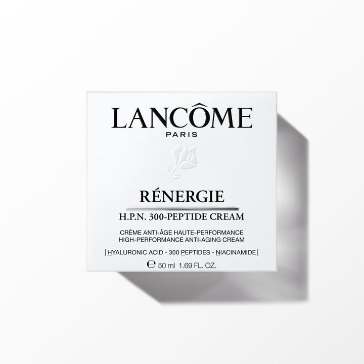Lancôme Rénergie H.P.N. 300-Peptide Cream 50 ml anti-age hudpleje i hvid æske med hyaluronsyre og niacinamid.