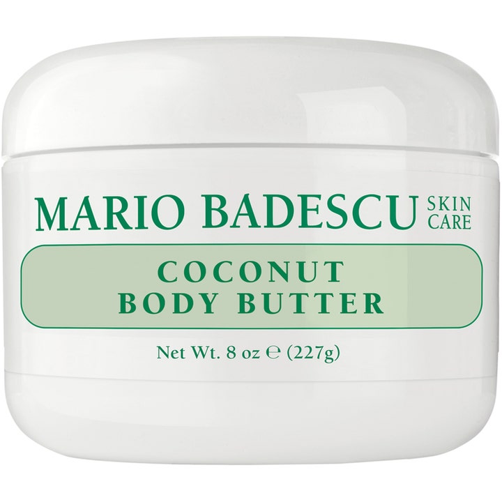 Mario Badescu Coconut Body Butter 227g blødgørende kropspleje i hvid krukke med grøn etiket