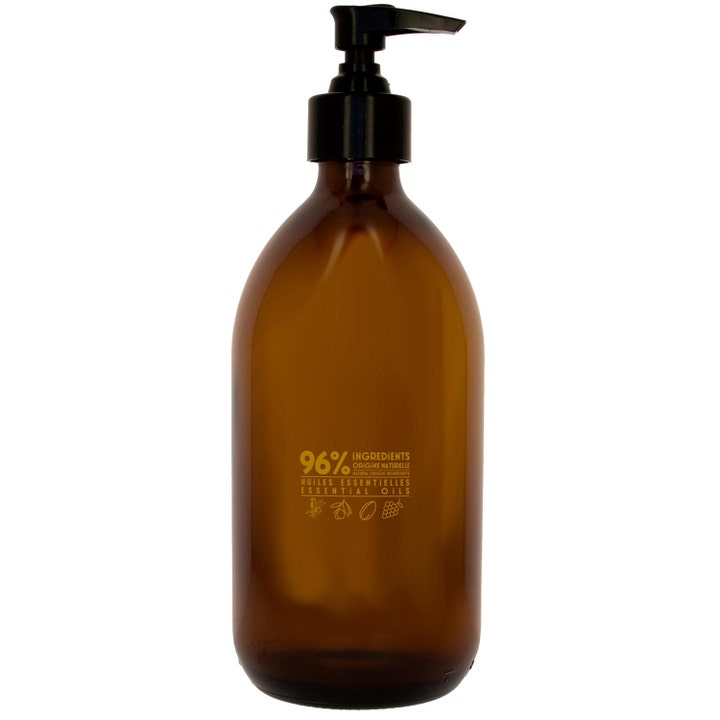 Compagnie de Provence Liquid Marseille Soap 300 ml handsæbe i brun glasflaske med sort pumpe.