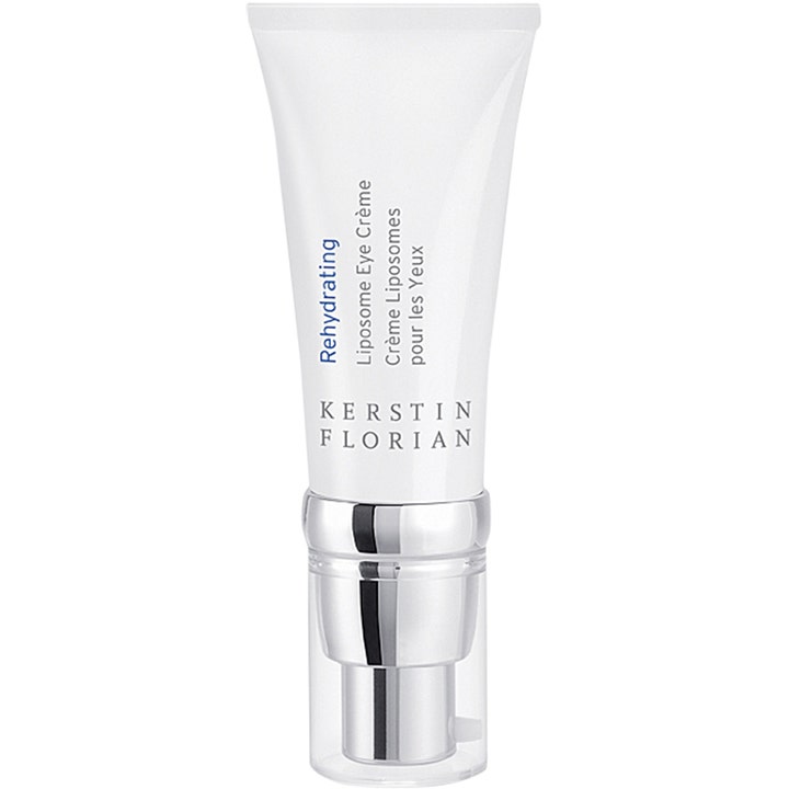 Kerstin Florian Rehydrating Liposome Eye Crème 15 ml fugtgivende øjencreme i hvid tube med sølvpumpe