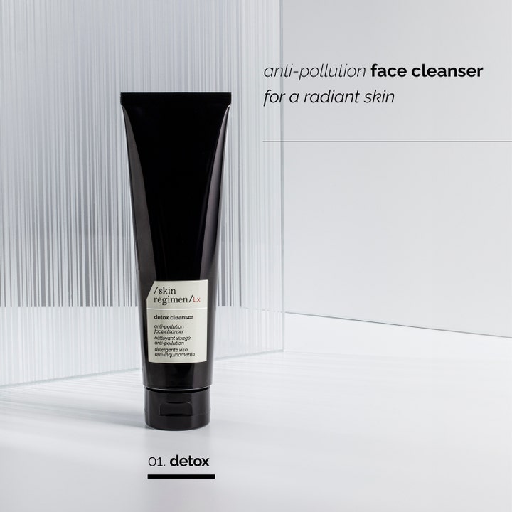 Skin Regimen Detox Cleanser 150 ml anti-pollution ansigtsrens i sort tube der giver en strålende hud