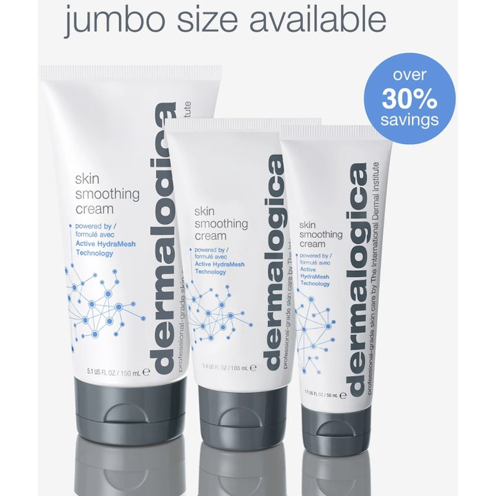Dermalogica Skin Smoothing Cream 100 ml fugtgivende ansigtscreme i hvide tuber i forskellige størrelser