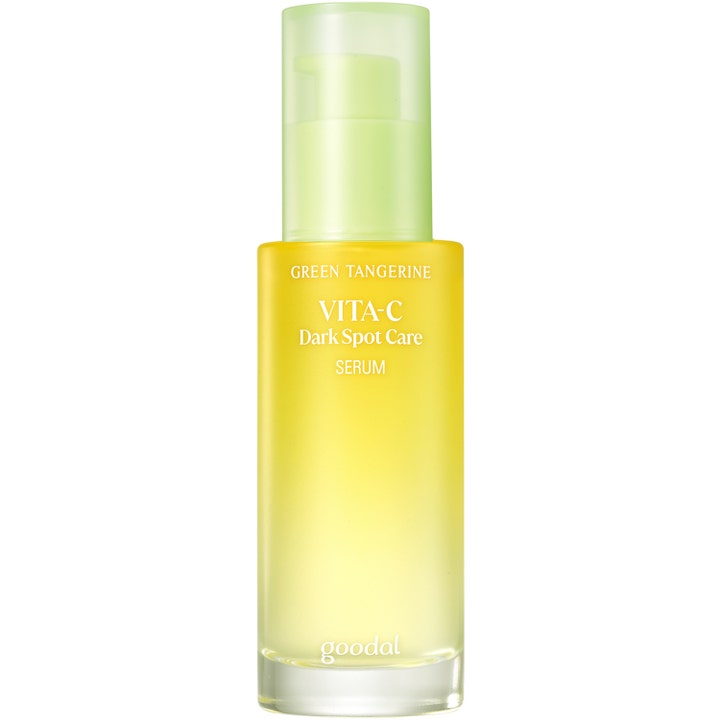 Goodal Green Tangerine Vita-C Dark Spot Care Serum 40ml lysnende serum mod pigmentpletter i gul flaske med grønt låg