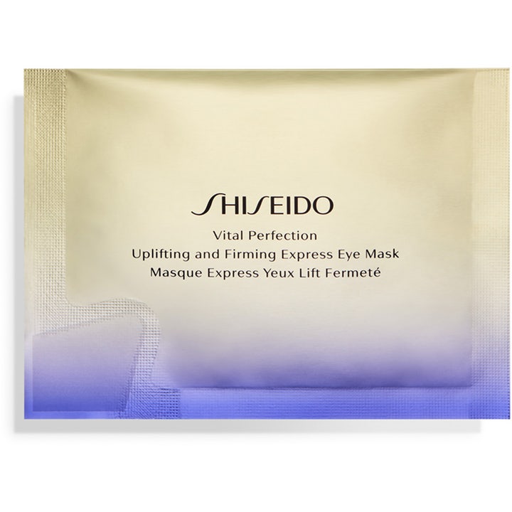 Shiseido Vital Perfection Uplifting & Firming Express Eye Mask 5 g giver løft og fasthed i guld og lilla sachet