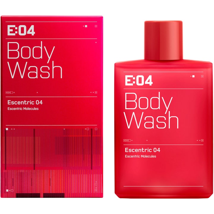 Escentric Molecules Escentric 04 Body Wash 200 ml i pink emballage og matchende flaske der giver en frisk følelse