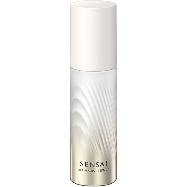 Sensai Lift Focus Essence 40 ml opstrammende serum i perlemorshvid og guld gradientflaske med bølget tekstur