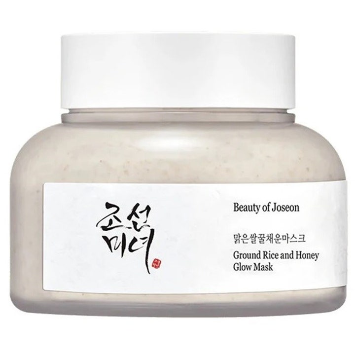 Beauty of Joseon Ground Rice and Honey Glow Mask 150ml glødgivende ansigtsmaske i frostet krukke med hvidt låg