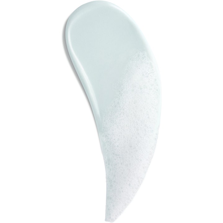 Biotherm Biosource Purifying Foaming Cleanser 150 ml rensende skum med en cremet lyseblå tekstur og hvide bobler