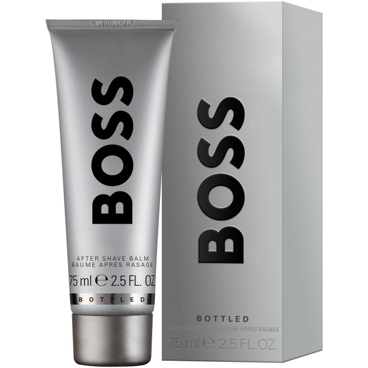 Hugo Boss Boss Bottled After Shave Balm 75 ml beroligende aftershave i grå tube og æske