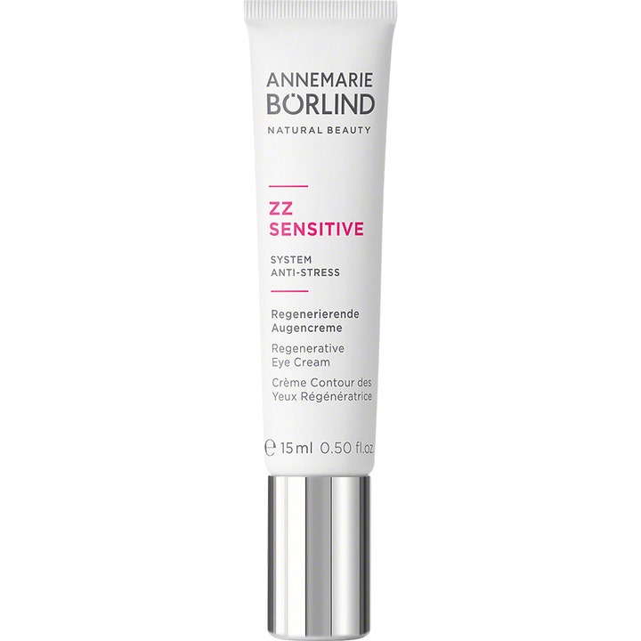 Annemarie Börlind ZZ Sensitive Regenerative Eye Cream 15 ml regenererende øjencreme i hvid tube med sølvfarvet låg
