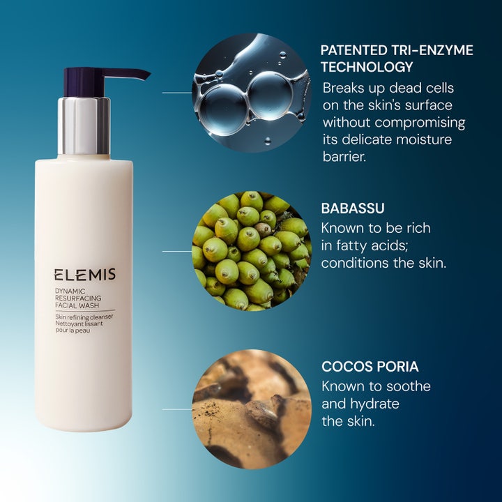 Elemis Dynamic Resurfacing Facial Wash 200 ml eksfolierende ansigtsrens med babassu og tri-enzyme teknologi