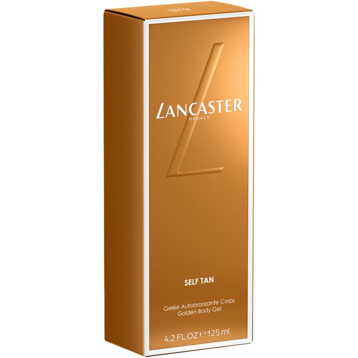 Lancaster Self Tan Gel Face & Body 125 ml brun uden sol i en elegant gylden æske med hvid kant