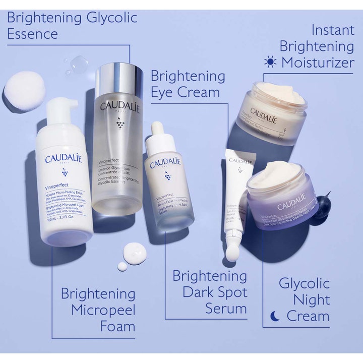 Caudalie Vinoperfect Concentrated Glycolic Essence 100 ml i en kollektion af lysnende hudplejeprodukter