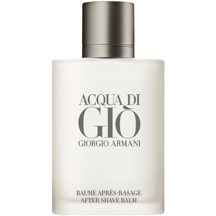Giorgio Armani Acqua di Giò 100 ml After Shave Balm der beroliger huden i en hvid frostet glasflaske