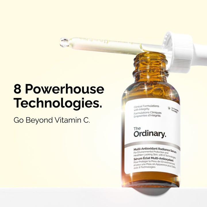 The Ordinary Multi-Antioxidant Radiance Serum 30 ml glødende ansigtsserum i brun glasflaske med pipette