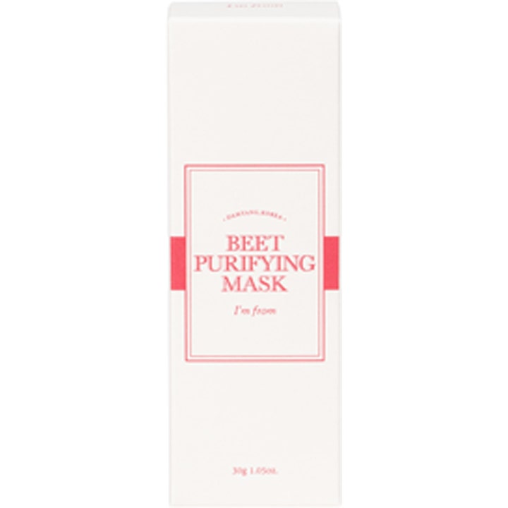 I'm From Beet Purifying Mask 30 ml rensende ansigtsmaske i hvid papæske med lyserøde detaljer