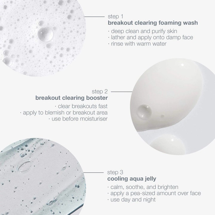 Dermalogica Clear Start Breakout Clearing Kit hudplejesæt mod urenheder med renseskum, booster og kølende gel
