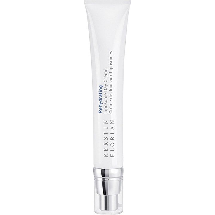 Kerstin Florian Rehydrating Liposome Day Crème 50 ml fugtgivende ansigtscreme i hvid tube med sølvpumpe