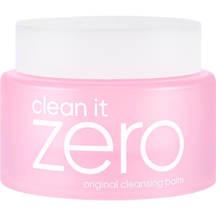Banila Co Clean It Zero Original Cleansing Balm 100ml rensebalm i en lyserød frostet krukke med hvidt låg.