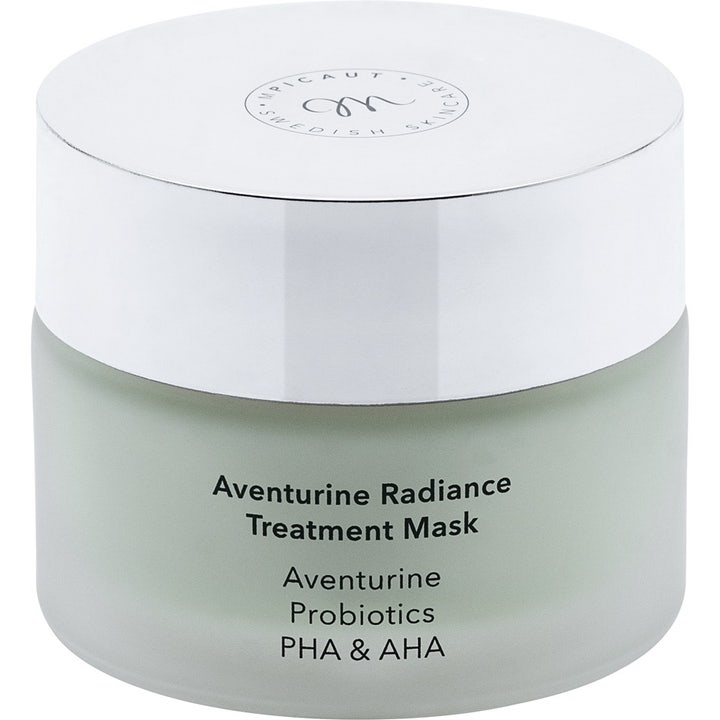 M. Picaut Aventurine Radiance Treatment Mask 50 ml eksfolierende ansigtsmaske i frostet glas med sølvlåg