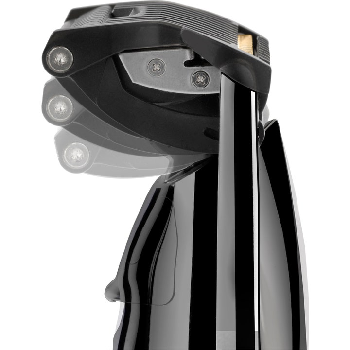 BaByliss Super-X Metal Stubble Trimmer S991E 1 stk skægtrimmer med et fleksibelt trimmerhoved i blankt sort metal.