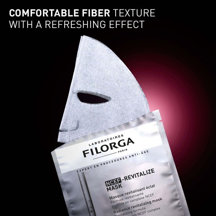 Filorga NCEF-Revitalize Mask 20 ml sheet mask med fibertekstur der giver huden fornyet glød