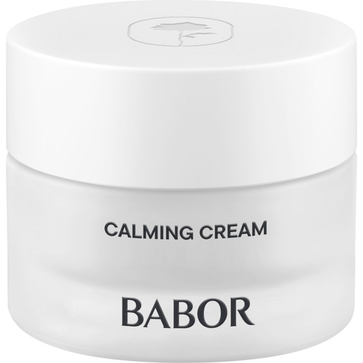 Babor Skinovage Calming Cream 50 ml beroligende ansigtscreme i hvid krukke af mat glas med hvidt låg