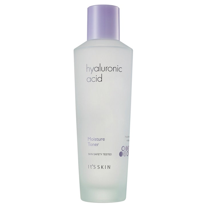 It'S SKIN Hyaluronic Acid Moisture Toner 150 ml fugtgivende ansigtstonic i frostet glasflaske med lys lilla hætte